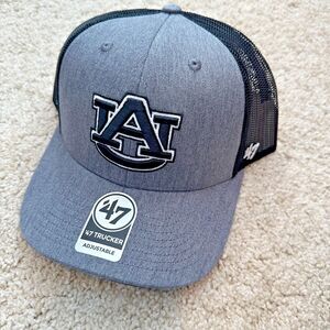 Nwt '47 Men's Cap Hat Gray Snapback Adjustable Trucker NCAA Auburn Tigers